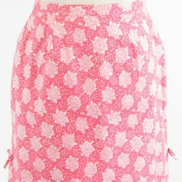 Tibi pink geometric A-line skirt 10 - Picture 2 of 8